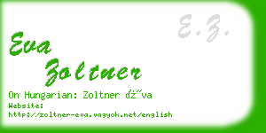 eva zoltner business card